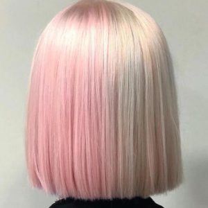 capellli due colori pink blond